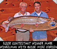 2008 CONTESTANT WINNER MARK WINKELMAN WITH GUIDE MIKE O'BRIEN