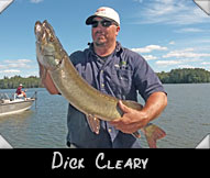 Dick Cleary with 37 3/4-inch musky, guided by Phil Lone
