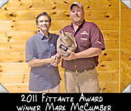2011 FITTANTE AWARD WINNER MARK McCUMBER WITH JOE FITTANTE (LEFT)