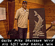 Guide Mike Dreissen with his 2017 WMH raffle win