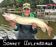Past Hunter Sonnet Uhlenbrauck boated this 36 1/2-inch musky guided by Eric Driessen