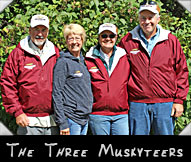 The Three Muskyteers (from left) Tim Kettner, Greeter Cathy Kettner, Sharon Sprangers, Jerry Weber