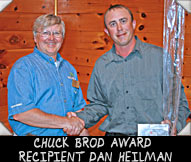 CHUCK BROD AWARD RECIPIENT DAN HEILMAN WITH CHUCK BROD