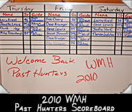 2010 WMH Past Hunters Scoreboard