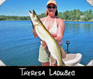 Theresa Ladubec with  37-inch musky