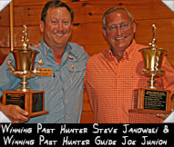 2012 Past Hunter Award Winner Steve Janowski (at right) with Winning Past Hunter Guide Joe Junion