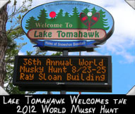 Lake Tomahawk, WI Welcomes the 36th Annual World Musky Hunt