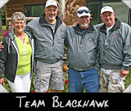 Team Blackhawk - Greeter Donna Rickman, Bob Follis, John Moore, Bob Olson