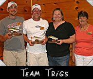 Team Trigs - Owen Dahl, Adam Bricco, Sally Salber, Greeter Donna Doolittle