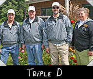 Triple D  -  Dan Frick, Dan Schneider, Ray Davis, Greeter Janelle Lone