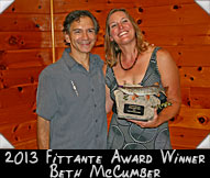 2013 Fittante Award Winner Beth McCumber with noted taxidermist Joe Fittante