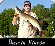 Past Hunter Dustin Hinton with 41-inch musky, guided by Mark Winkelm