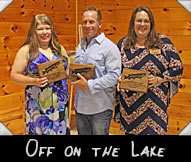 Off on the Lake  - Kennda Haker, Alan Arndt (not pictured), Matt Reiter, Greeter Kristen Verhulst