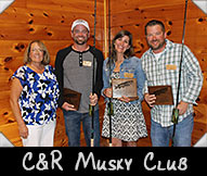 2017 WMH Winning Team C&R Musky Club -  Greeter Ruth Glaser , Branden Ahrens, Sonnet Uhlenbrauck, Craig Uhlenbrauck