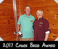 2017 Chuck Brod Award winner Eric Herzfeldt shown here with Chuck Brod