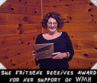 Sue Fritsche receives award for her support of the World Musky Hunt