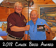 2018 Chuck Brod Award winner Ron Rickman shown here with Chuck Brod (left)