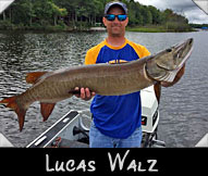 Past Hunter Lucas Walz landed this 43 1/2-inch musky guided by Fred Palermo