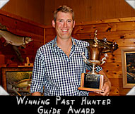 Winning 2018 Past Hunter Guide Mike Driessen