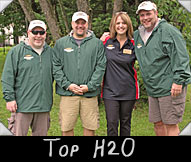 Top H2O -  Frank Wallace, Mike Rayniak, Greeter Michelle McGreal, John Wallace