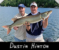 Past Hunter Dustin Hinton boated this 43-inch musky guided by Mark Winkleman