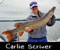 2021 Esox Entourage III contestant Carlie Scriver boated this 38 1/2-inch beauty guided by Matt McCumber