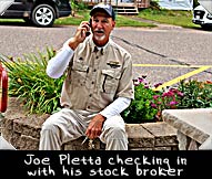 WMH Guide Joe Pletta taking a moment to check in with his investmant manager