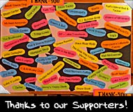 Thanks to all of our generous supporters!  Couldn't do it without you!