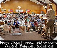 WMH President John Farrow addresses 2022 WMH Victory Banquet audience