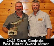 2022 Dave Doolittle Past Hunter Award winner Mark Turkiewicz shown here with guide Jason Long