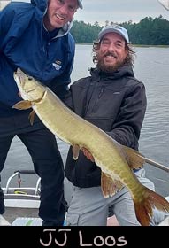 C & R Musky Club  contestant JJ Loos boated this 34 1/4 -inch musky guided by Joe Junion