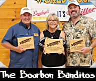 The Bourbon Banditos - Tom Stoddard, Travis Junion, Greeter Hallie Moline, (not shown Lauren Downum )