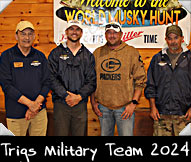 Trig's Military Team 2024 - Greeter Terry Anklam, Joseph Lemancik, Brian Carelli,Chuck Coutman
