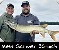 Past Hunter Matt Scriver landed this fine 35-inch specimen while being guided by Mike Suick