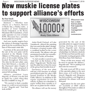 Musky Alliance license plate story